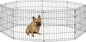 MidWest Homes for Pets Folding Metal Puppy / Dog Exercise Pen, Indoor/Outdoor Playpen with No Door, Provides 16 Sq Feet of Play Space, 24-Inches Tall, Black E-Coated