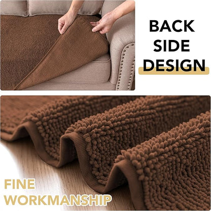 H.VERSAILTEX Non Slip Pet Couch Cover Chenille Dog Bed Protector Thick Soft Sofa Slipcover Pet Friendly Washable Couch Cushion Covers for Pets (68" x 82", Caramel)