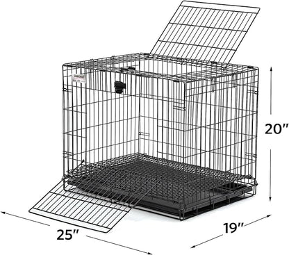MidWest Homes for Pets Small Wabbitat Rabbit Cage, Grid Mesh Floor, Removable Tray, Top & Front Door Access, Rust Resistant Finish, No Tools Required