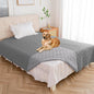 Waterproof Blanket for Bed, Reversible Dog Couch Cover Pet Sofa Furniture Protector Machine Washable King Size(82x102 Inch, Lightgrey+Darkgrey)