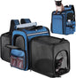 Cat Carrier Backpack for Travel,Dog Carrier Backpack for Large cat, Small Dogs,Puppies Up to 20 Lbs,Expandable Cat Backpack for Outdoor Hiking,Pet Carrier Backpack,Cat Backpack Carrier (Blue)