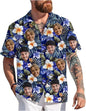 Custom Hawaiian Shirt with Face Photo Picture for Men Women Kids Youth Adult, Tropical Personalized Hawaiian Shirts Gift