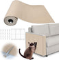 Cat Scratch Furniture Protector - 118" x 17" Trimmable Self-Adhesive Cats Claws Scratch Pads, DIY Cat Climbing Couch Protector for Scratch Post Cat Tree Replacement Indoor (Khaki)