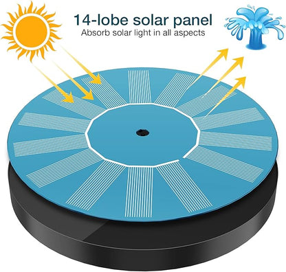 AISITIN 2 x 1.5 W DIY Solar Powered Garden Fountain with 6 Nozzles Effects for Ponds, Bird Bath, Aquarium, Garden Fountain