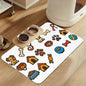 Dog Fun Pet Feeding Mat–Christmas Stocking Quick Dry Absorbent Dog Cat Food Mat, Non Slip Waterproof Bowl Placemat for Messy Eaters, Pet Accessories for Floors 16"x24"