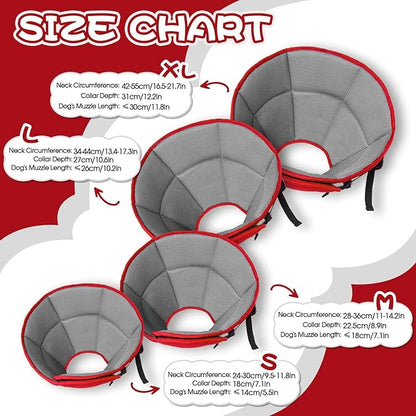 Dog Cone Collar After Surgery, Adjustable Soft Recovery Cone for Small Dogs to Stop Licking, Light-Weight Comfortable Elizabethan Collar for Dogs Anti-Bite Lick Protective Wound