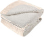 PETMAKER Dog Blanket - 60x70in Reversible Sherpa Blanket - Throw Blankets for Bed, Couch, Crate, or Car - Machine Washable Puppy Essentials (Cream)
