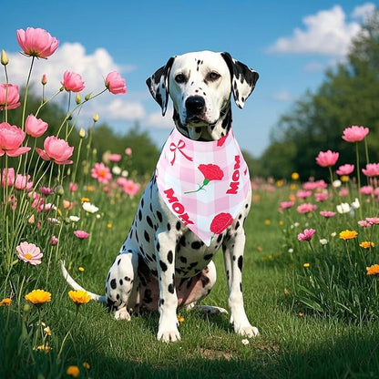 30 Pack Mothers Day Dog Bandanas Bulk for Large Dogs Breed 33 Inch Love Mom Extra Large Dog Bandanas XL Best Mom Dogs Bandana Grooming L