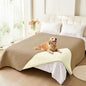 hyha Waterproof Dog Blanket, Soft Dog Bed Cover Pet Blankets, Waterproof Sofa Couch Cover for Dogs Washable, Reversible Pet Couch Covers for Sofa Furniture (82x120 Inch, Camel/Beige)