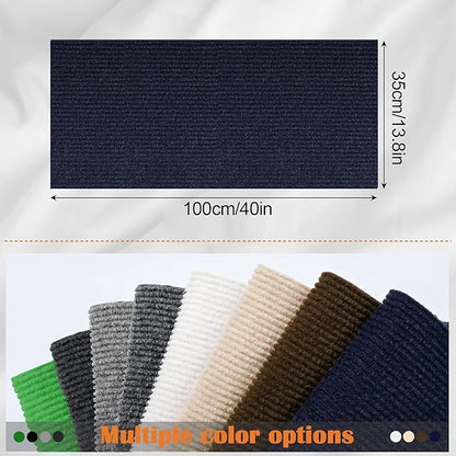 Cat Scratch Furniture Protector - 40" x 13.8" Trimmable Self-Adhesive Cats Claws Scratch Pads, DIY Cat Climbing Couch Protector for Scratch Post Cat Tree Replacement Indoor (Dark Blue)