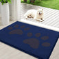 Buganda Dog Door Mat for Muddy Paws, Absorbent Dirt Trapper Washable Indoor Doormats, Non Slip Low-Profile Mud Mat for Dogs, Front Entrance Doormat for Inside Floor (36x24 Inches, Navy)