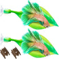 WILLBOND 2 Pcs Green Silicone Betta Fish Bed Leaf Hammock Betta Fish Tank Accessories Decorations for Aquarium Ornaments, Practical Resting Spot, No Bpa, Comfortable and Safe