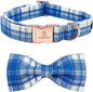 Lionheart glory Dog Collar, Boy Dog Collar Bowtie Blue Adjustable Dog Bowtie Collar Bows Dog Collar for X-Small Puppy