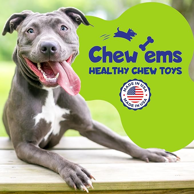 Chew'ems Durable Chewy Dog Toys | Long-Lasting & Flavorful Chew Dog Toys, Large Dog Breeds | Beef-Flavored, Large Dogs