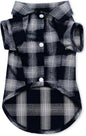 Koneseve Dog Shirt, Pet Plaid Clothes T-Shirt Sweater Matching Breathable for Small Medium Large Dog Cat Puppy Adorable Casual Cozy Halloween Thanksgiving Christmas Costumes (Blue; 4XL)