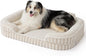 LE SURE Cute Dog Beds for Extra Large Dogs, Orthopedic Waterproof XL Pet Bed with Sides, High Back Non-Slip and Egg-Crate Foam Big Dog Couch Sofa with Washable Removable Cover, Beige