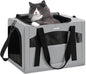 Pecute Cat Carrier Stable, Pet Carrier with Hidden Anxiety Relief Partition & Stable Steel Frame, Safe Cat Carrier for Car Travel, Soft-Sided Dog/Cat Carrier Bag for Pets Up to 11lbs, Gray