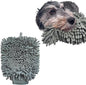 SPOT Clean Paws Chenille Microfiber Dog Towel Mitt - Super Absorbent, Quick-Drying, Washable, Double-Sided Glove for Wet Paws & Body, Durable, Odor-Free, Gently Massages & Dries, 9.5in x 7in