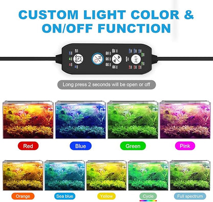 SEAOURA 24/7 Mode LED Aquarium Light for Plants-Sunrise-Daylight-Moonlight Mode, Fish Tank Light with Auto On/Off, 7 Colors, Adjustable Timer/Brightness for 30 Inch to 36 Inch Freshwater Tank