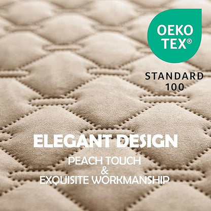 gogobunny 3X Stronger Waterproof Pet Blanket, Scratch Proof Furniture Protector for Dogs Cats, Reversible Cover 30x30 Inch, Dark Beige