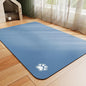 Dog Food Mat - Absorbent Cat Mat for Food and Water, No Stains Pet Feeding Bowl Mat, Easy to Clean Pet Placemats, Quick Dry Dog Water Dispenser Mat for Messy Drinkers | Paw Blue 16"x 24"
