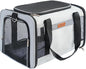 YUNIQUE Soft-Sided Cat & Dog Carrier for Pets Up to 15 Lbs, Airline Approved Collapsible Travel Puppy Carrier with Lightweight Fabric Design (lightgrey)
