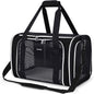 BAGLHER Pet Travel Carrier, Cat Carriers Dog Carrier for Small Medium Cats Dogs Puppies, Airline Approved Small Dog Carrier Soft Sided, Collapsible Puppy Carrier. Black