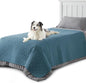 Bedsure 100% Waterproof Couch Cover for Dogs Washable - Non Slip Waterproof Blanket Large for Bed Sofa, Lightweight Furniture Protector Durable for Pet Cat Puppy with Non-Slip Bottom, Blue, 52x82IN