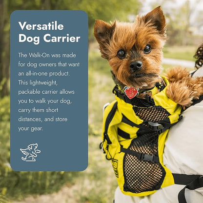 K9 Sport Sack Walk-On - X-Small, Shark Skin Gray - Ideal for Dogs with 9-12” Back Length - Lightweight, Packable, Backpack-Style Carrier - Includes Compatible Harness & Storage Bag