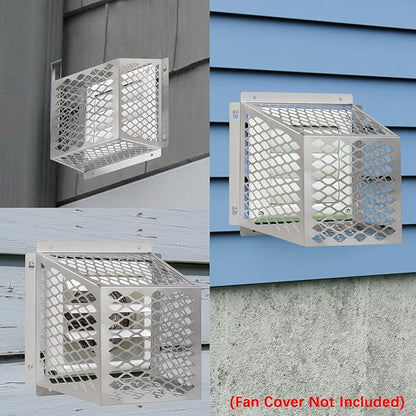 Dryer Vent Bird Guard,Dryer Vent Cover Guard for Most 5" to 6" Bathroom Exhaust Fan Ventilation Cover,8.5"Lx8.5"Wx6"H Stainless Steel Ventilation Bird Cage for Exhaust Fan Cover,2PCS
