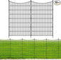 10 Panels No Dig Dog Fence Outdoor for Yard, 48 in(H) X 26.25 ft(L) Decorative Tall Garden Fence Animal Barrier, Rustproof Metal Wire Garden Edging and Borders, Temporary Fencing Stakes