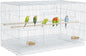 Yaheetech 30‘’ Flight Bird Cage Stackable Design for Small and Medium Birds with Slide Out Tray and Bottom Grate Budgies Cockatiels Lovebirds Canaries Parakeet Cage, White