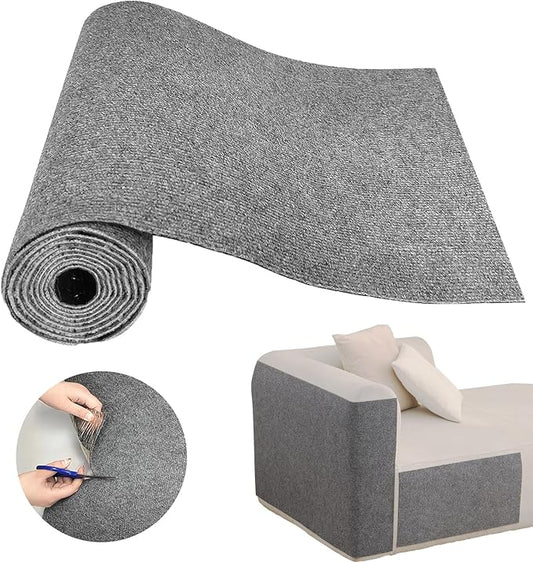 Cat Scratch Couch Furniture Protector, Adhesive Cat Scratch Pad Deterrent for Furniture, DIY Climbing Cat Scratcher Couch Protector from Cat Claws Scratching for Indoor (LightGrey,39.3x15.8In)