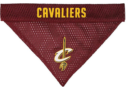 NBA Dog Bandana - Cleveland Cavaliers Reversible Pet Bandana. 2 Sided Home & Away Sports Bandana with a PREMIUM Embroidery TEAM Logo, Large/X-Large