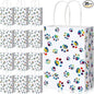 Blulu 20 Pcs Puppy Dog Paw Gift Bags with Paper Twist Handles, Dog Gift Paper Paw Treat Goodie Bags for PET Treat Party Favor, 6.3 x 3.1 x 8.6 Inch(Dazzling Paws)