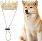 Abbylike Pet Rhinestone King Crown, Queen Crown for Birthday New Year Costume for Small Dog Cat Cosplay Party Accessories Adoption Celebration Wedding Birthday Photos Prop Costume(White,Medium)