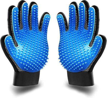 KENNELS & KATS Pet Grooming Gloves | Deshedding Glove for Easy, Mess-Free Grooming | Grooming Mitt for Dogs, Cats, Rabbits & Horses with Long/Short/Curly Hair | Pet Hair Gloves for Pet Hair Removal