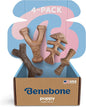 Benebone Puppy 4-Pack Dog Chew Toys, Made in USA, 30lbs and Under, for Modest Chewers