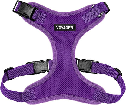 Voyager Step-in Pet Harness - All Weather Mesh, Adjustable Step in Harness for Cats and Dogs by Best Pet Supplies - Purple, XS