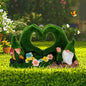 St Patricks Day Gnome Garden Gnome Statue Heart-Shaped Moss Covered Outdoor Garden Decor Cute Gnomes Decorations for Home Patio Yard Balcony Lawn Decor