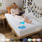 OhGeni 100% Waterproof Mattress Protector,Twin XL Size Mattress Soft Pad,Pet Hair & Bedwetting Resistant,Cooling Fitted Sheets,Washable Bed Cover,Non-Slip Deep Pocket,Noiseless for College Dorm Rooms