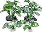 4PCS Aquarium Plants Betta Fish Tank Decorations Small Size Soft Faux Silk Aquarium for Hiding Fish Reptil
