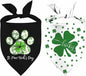St. Patrick's Day Dog Bandana, 2 Pack Adjustable Holiday Party Pets Saint Patrick Day Bandana Triangle Bibs Lucky Cat Scarf Set