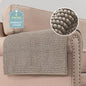 H.VERSAILTEX Plush Chenille Couch Armrest Cover 2 Packs Thick and Soft Sofa Covers Furniture Protector Cover for Pets (27.5" x 27.5", Taupe)