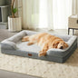 Orthopedic Dog Bed for Extra Large Dogs, Egg Crate Foam Bed for Extra Large Dogs, Equipped with Removable Waterproof Pillow Cover and Anti-Slip Bottom, Pet Bed