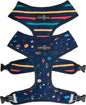 Lucy & Co. Space Doodle, Cute Reversible Dog Harness Walking Halter - Best Designer Pet Harnesses for Medium Dogs - Padded Adjustable Vest for Easy Walking (Large)