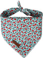 Summer Bandana - Cute Pet Bandana with Crabs Pattern, Adjustable Blue Puppy Bib, Washable Triangle Dog Scarf for Boy, Girl Dogs or Cats