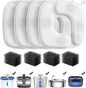Veken Cat Water Fountain Filters, 4 Pack Replacement Filters & 4 Pack Replacement Pre-Filter Sponges Set for 50oz, 84oz, 95oz or 108oz Automatic Pet Fountain Dog Water Dispenser