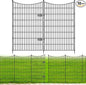 10 Panels Decorative Garden Fence with Gate, 48 in(H) X 26.25 ft(L) No Dig Dog Fence Animal Barrier Outdoor for Yard, Rustproof Metal Garden Edging and Borders, Temporary Fencing Stakes