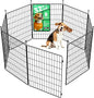 FXW MiniPaws Unleashed Dog Playpen, Expandable & Portable Design for Yard, RV Camping and Indoor Use, for Small and Medium Dogs, 32-inch 8 Panels